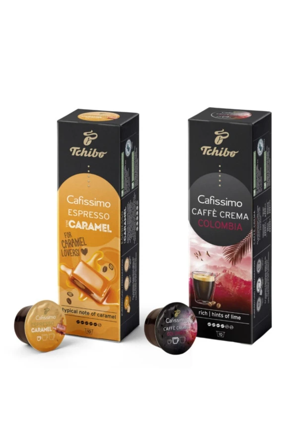Tchibo Cafissimo Espresso Karamel Caffe Crema Colombia 2x10 Avantajlı Paket