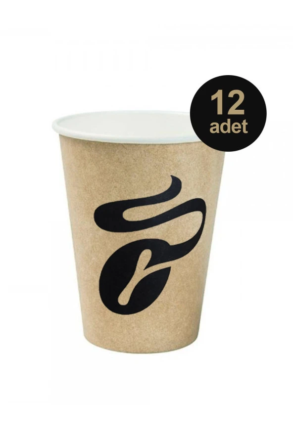 Tchibo 8 Oz Karton Bardak 12 adet (kapaksız)