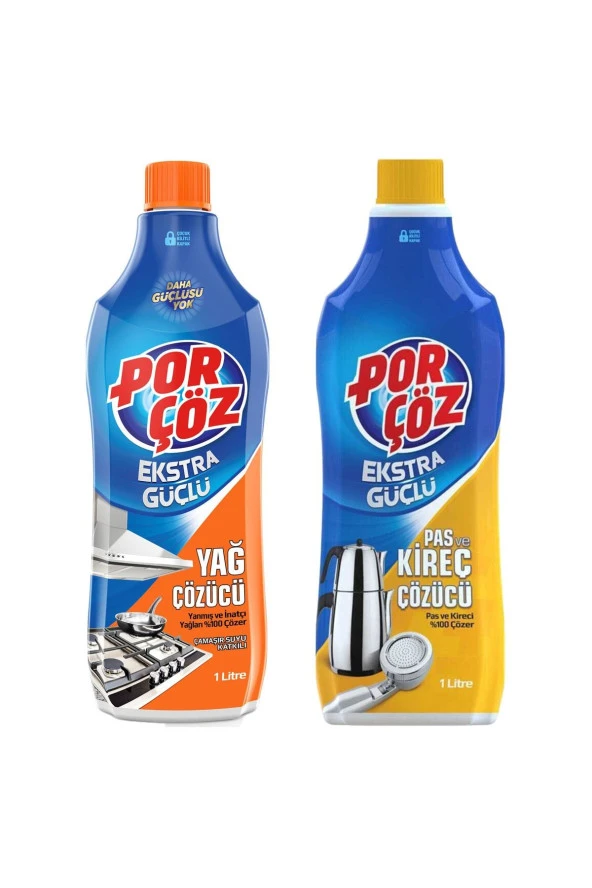 Porçöz Pas Ve Kreç Çözücü Yağ Çözücü 2x1 Lt