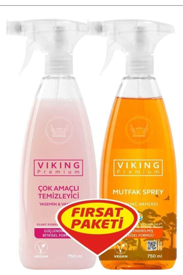 Viking Çok Amaçlı + Mutfak Temizleyici 750 Ml 2 Li