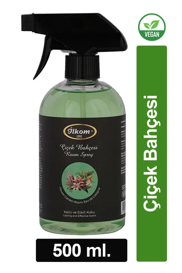 İlkom Çiçek Bahçesi Kokulu Premium Spreyli Oda Kokusu 500 ml.