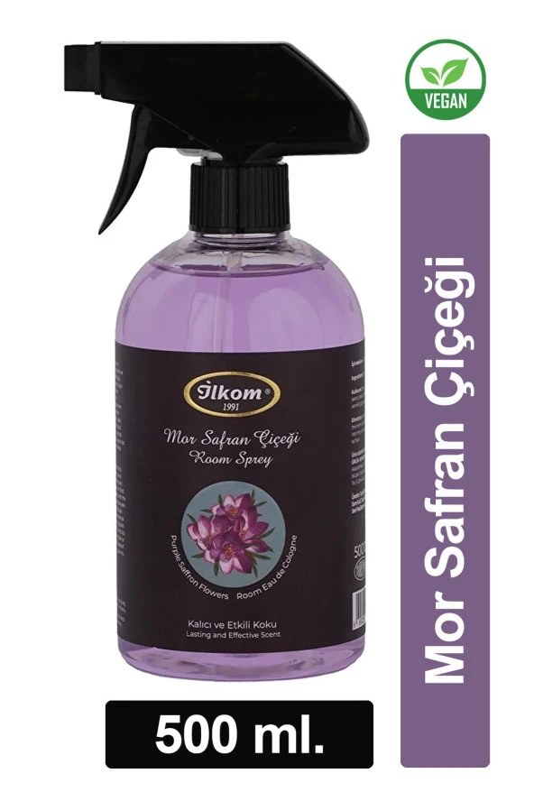İlkom Mor Safran Kokulu Premium Spreyli Oda Kokusu 500 ml.