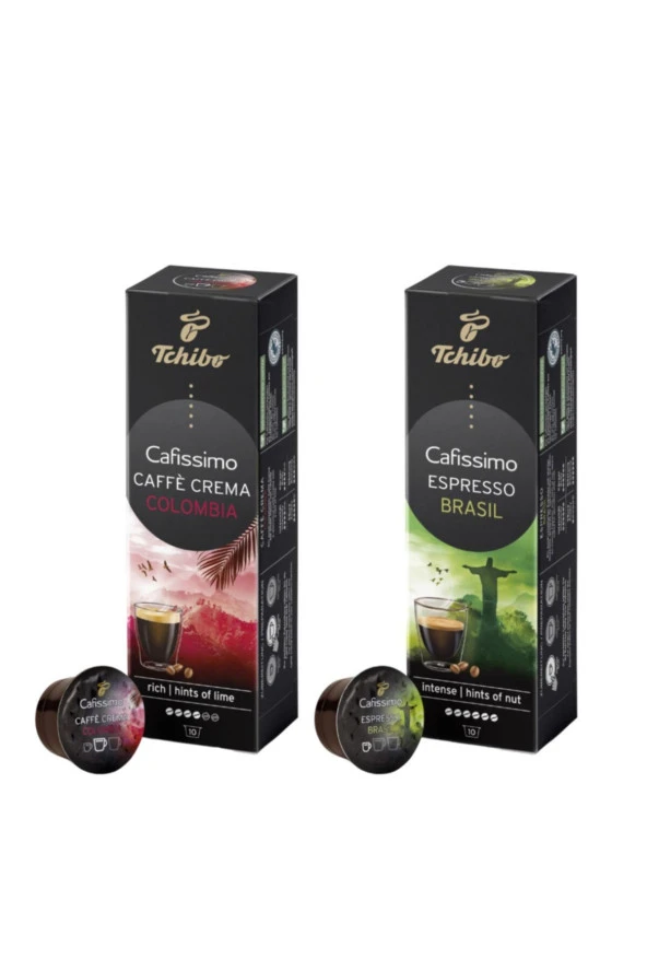 Tchibo Cafissimo Colombia Ve Brasil Kapsül Kahve 2x10 Avantajlı Paket