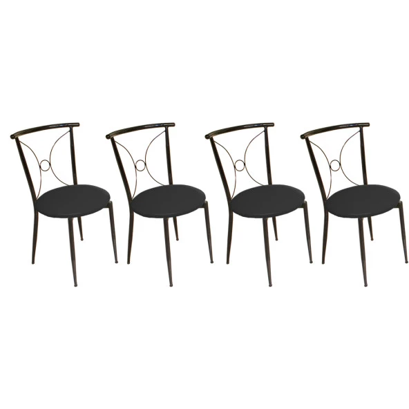 Tiffany Tel Sandalye (4 Adet) - Siyah