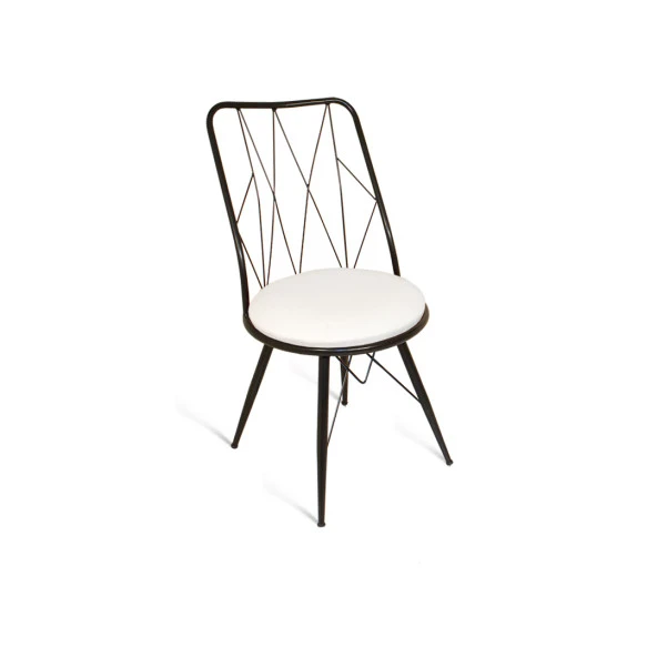 Royal Tel Sandalye (Elektrostatik Boya) - Beyaz