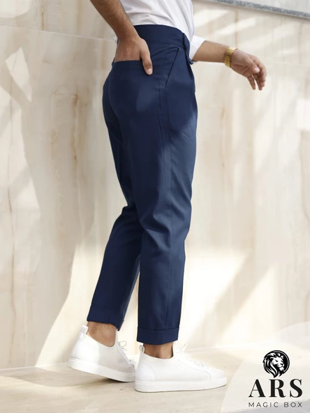 ARS MAGİC BOX YENİ SEZON PAMUK BAGGY ÇİFT PİLELİ RAHAT KESİM VE METAL TOKALI STANDART BOY PANTALON - 11