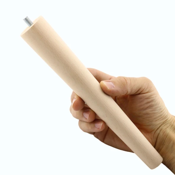 Ahşap Sehpa Masa Puf Tabure Tv Ünitesi Ayağı Ayakları M8 Civatalı 25 cm + Bağlantı Aparatlı - 7