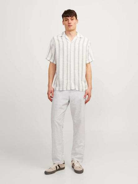 JACK JONES Erkek Rahat Kesim Keten Pantolon 12248606
