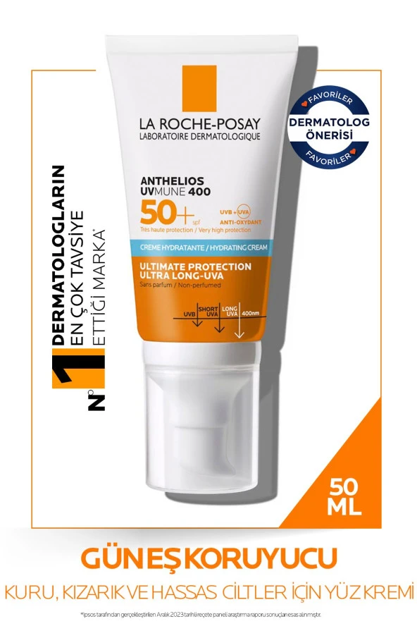 La Roche Posay Anthelios Uvmune Spf+50 Hassas Ciltler Için Yüksek Korumalı Yüz Güneş Kremi
