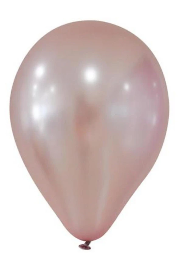 12" Baskı Balonu Metalik Gül Kurusu 100'lü