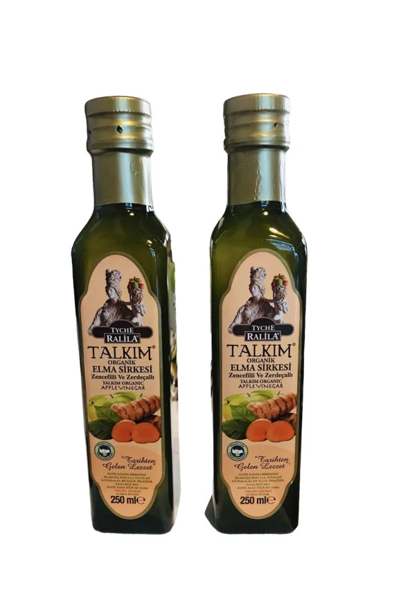 Talkım Organik Zencefil Ve Zerdeçallı Elma Sirkesi 250 Ml 2 Adet