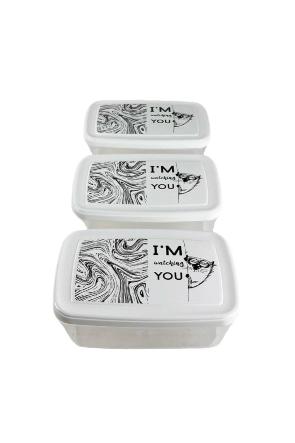 Gıda Saklama Kabı Erzak Saklama Kabı Meyve Sebze Et Balıkları Taze Ve Kuru Tutmak 850ml X 3'lü Set - 5