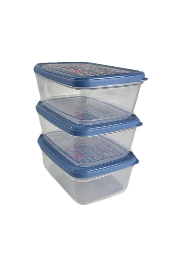 Gıda Saklama Kabı Erzak Saklama Kabı Meyve Sebze Et Balıkları Taze Ve Kuru Tutmak 850ml X 3'lü Set