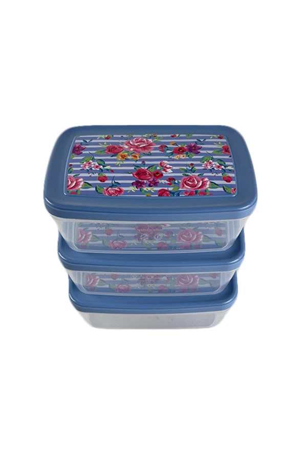 Gıda Saklama Kabı Erzak Saklama Kabı Meyve Sebze Et Balıkları Taze Ve Kuru Tutmak 850ml X 3'lü Set - 5