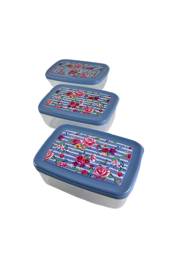 Gıda Saklama Kabı Erzak Saklama Kabı Meyve Sebze Et Balıkları Taze Ve Kuru Tutmak 850ml X 3'lü Set - 6