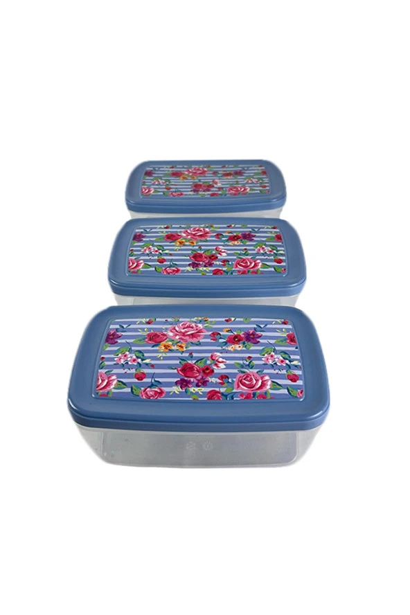 Gıda Saklama Kabı Erzak Saklama Kabı Meyve Sebze Et Balıkları Taze Ve Kuru Tutmak 850ml X 3'lü Set - 7