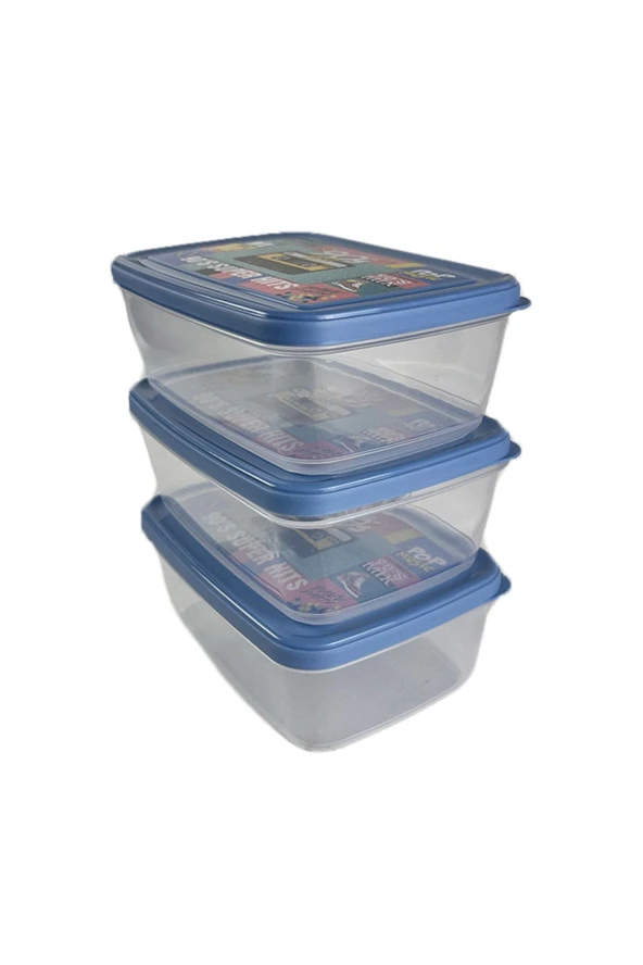 Gıda Saklama Kabı Erzak Saklama Kabı Meyve Sebze Et Balıkları Taze Ve Kuru Tutmak 850ml X 3'lü Set