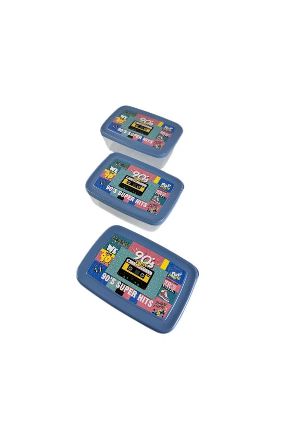 Gıda Saklama Kabı Erzak Saklama Kabı Meyve Sebze Et Balıkları Taze Ve Kuru Tutmak 850ml X 3'lü Set - 7