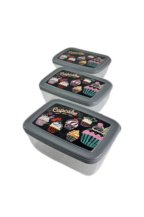 Gıda Saklama Kabı Erzak Saklama Kabı Meyve Sebze Et Balıkları Taze Ve Kuru Tutmak 850ml X 3'lü Set - 5