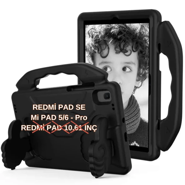 Redmi Pad SE / Mi Pad 5 / Mi Pad 6 / Pro Kılıf Tutmalı Standlı Silikon Case