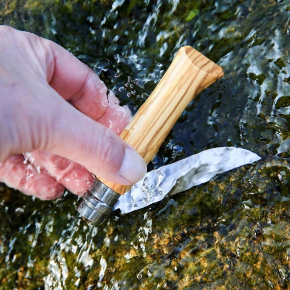 Opinel Zeytin Ağacı Naturel Çakı No:8 - Resim 5