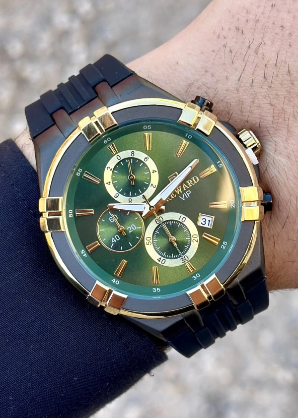 Reward Gold İyon Kaplama Kasa Silikon Kordon Erkek Kol Saati ürün görseli 1