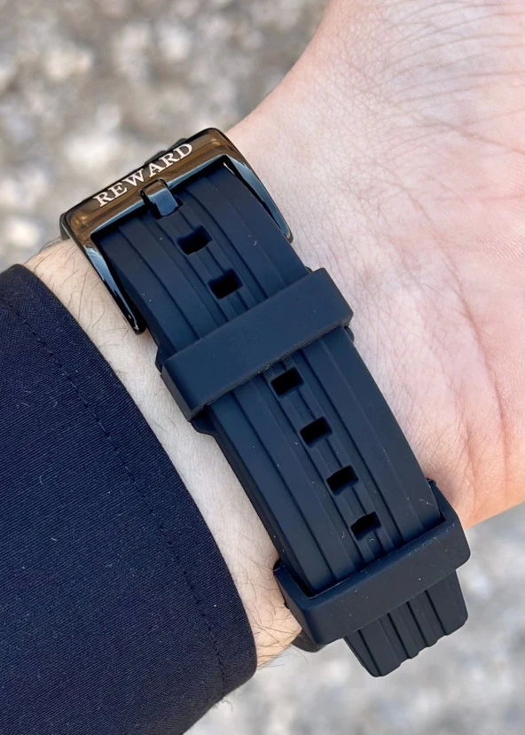 Reward Gold İyon Kaplama Kasa Silikon Kordon Erkek Kol Saati - Resim 3