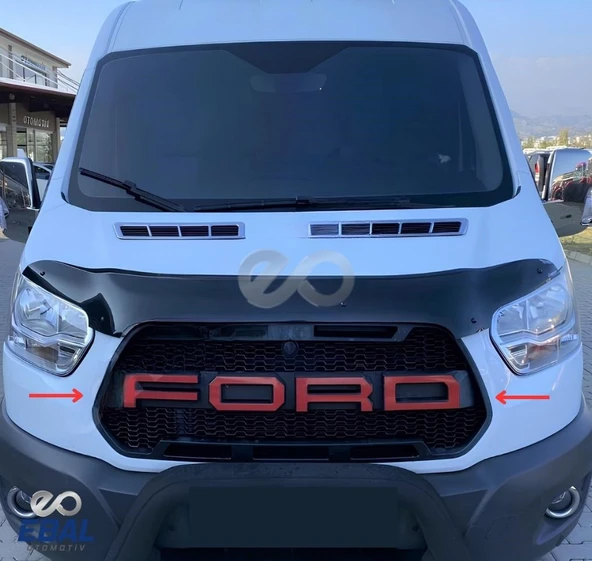 Ford Transit 2014-2018 Model Uyumlu Raptor Kırmızı Ford Yazılı Panjur - 3