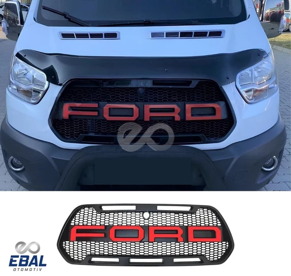 Ford Transit 2014-2018 Model Uyumlu Raptor Kırmızı Ford Yazılı Panjur