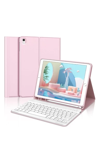 Qpen iPad Pro 9.7 inç  Uyumlu Klavyeli Tablet Kılıfı - Resim 12
