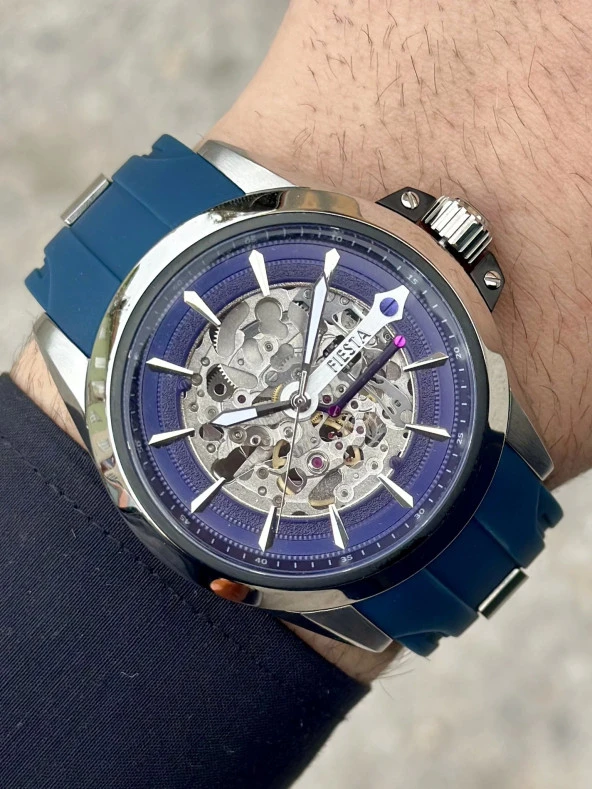 Fiesta Lacivert Silikon Kordon Erkek Kol Saati ürün görseli 1