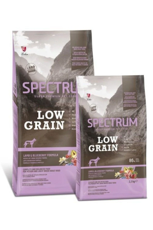 Spectrum Az Tahıllı Yetişkin Orta/Büyük Irk Kuzu Etli & Yaban Mersinli Köpek Maması 12kg