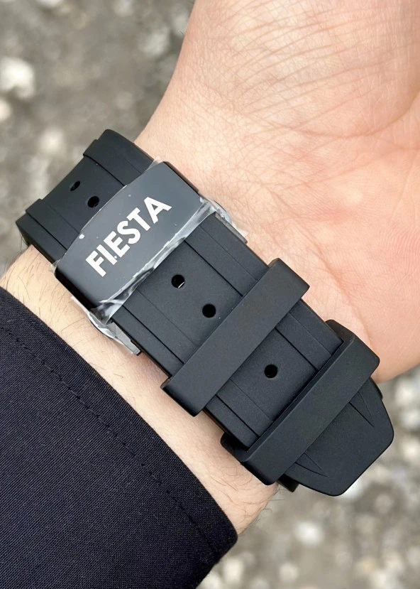 Fiesta Siyah Çelik Kasa Erkek Kol Saati - Resim 3