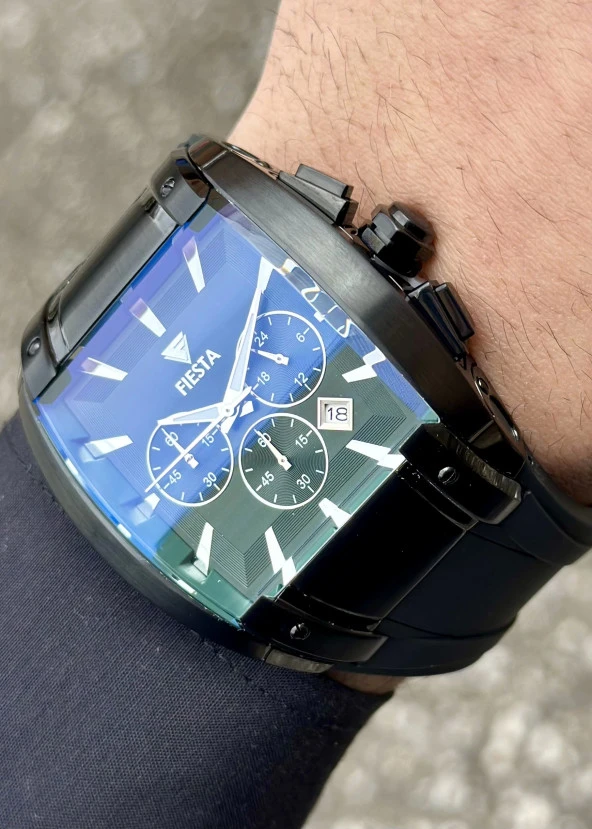 Fiesta Yeşil Çelik Kasa Erkek Kol Saati - Resim 6