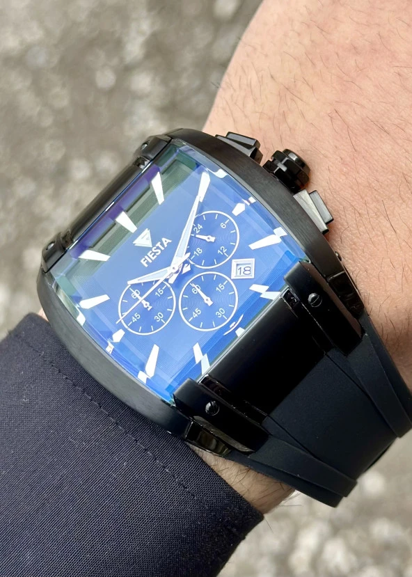 Fiesta Yeşil Çelik Kasa Erkek Kol Saati - Resim 7