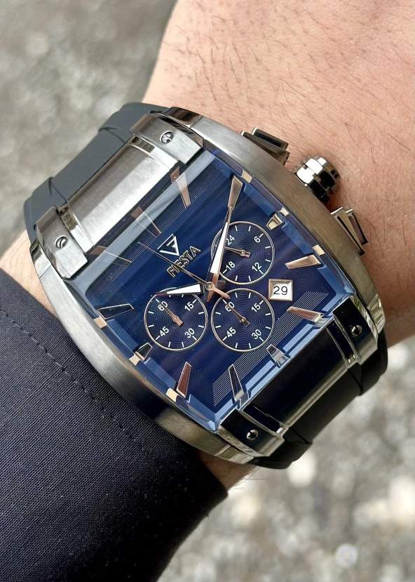 Fiesta Lacivert Çelik Kasa Erkek Kol Saati ürün görseli 1