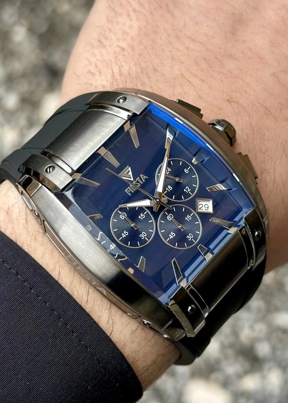 Fiesta Lacivert Çelik Kasa Erkek Kol Saati - Resim 6