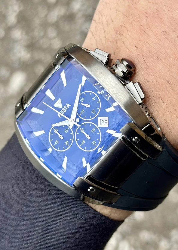 Fiesta Lacivert Çelik Kasa Erkek Kol Saati - Resim 7