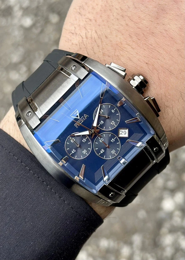 Fiesta Lacivert Çelik Kasa Erkek Kol Saati - Resim 8