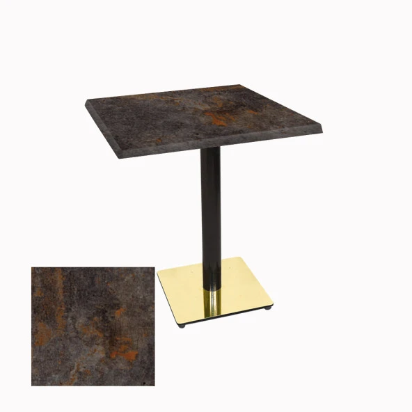 Karanfil Werzalit Gold Kare Masa 80X80 - Metalic Oxid3 ürün görseli