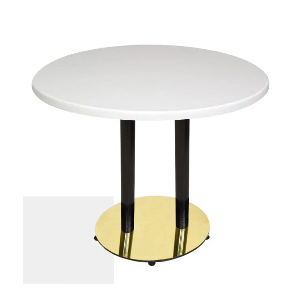 Karanfil Gold Mega Werzalit Yuvarlak Mutfak Masası (107cm) - (Beyaz)
