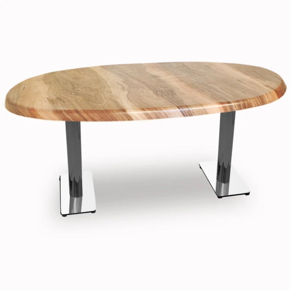 Karanfil Werzalit Oval Masa 94x146 - Indiana Wood