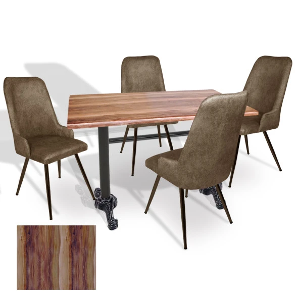 Çipa Werzalit - Çırağan Mutfak Masa Takımı (80X120) - (Indiana Wood - Kahve) ürün görseli