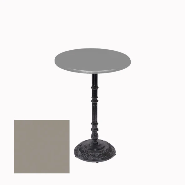 Bistro Döküm Masa (Çipa-6075 Werzalit Yuvarlak Q 60cm)  - Koyu Gri ürün görseli
