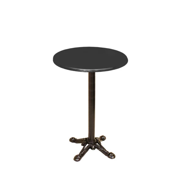 Bistro Döküm Masa (Çipa Werzalit Yuvarlak Q 70cm)  - Siyah ürün görseli