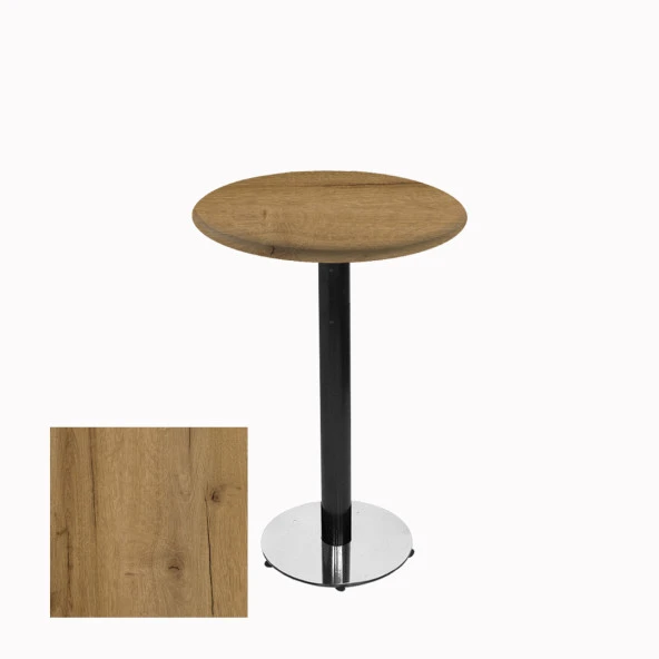 Bistro Masa (Karanfil Werzalit Yuvarlak Q 60cm)  - Canyon Palace Oak ürün görseli 1