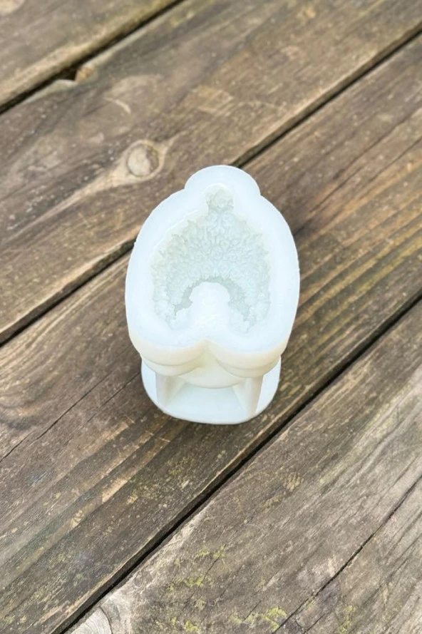 Rose Bear Tekli Silikon Mum Kalıbı - 9