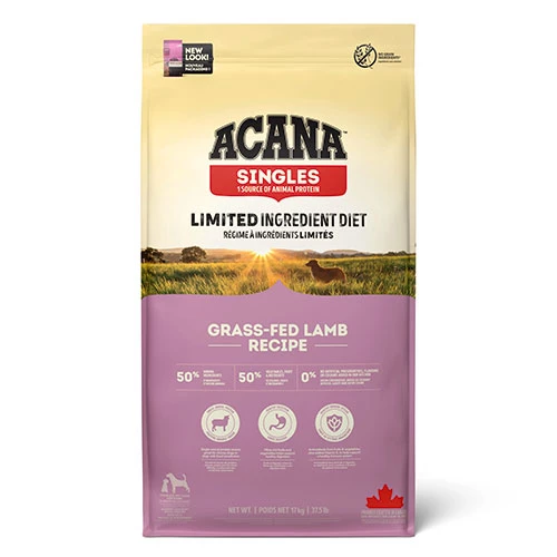 Acana Singles Grass Fed Lamb Kuzulu Elmalı Tahılsız Köpek Maması Tüm Irk ve Yaşam Evreleri 17 Kg
