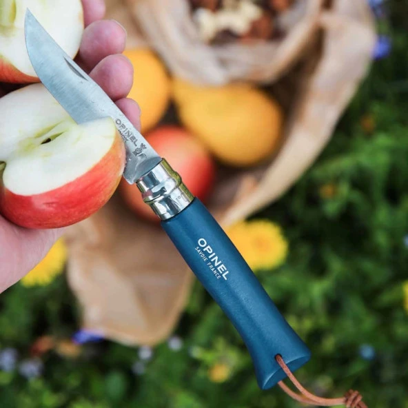 Katlanır Cep Çakısı - Opinel - Gürgen Ağacı Sap - Mavi Çakı No:8 - Resim 2