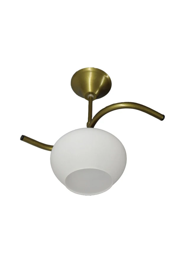 Mutu Ticaret Fuji Eskitme Tekli Beyaz Yatsı Camlı Avize | Kaliteli Modern Metal Avize - 2